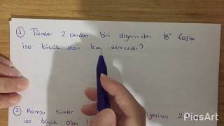 6. Sınıflar tümler ve bütünler açı örnek soru çözümü ✏️📌