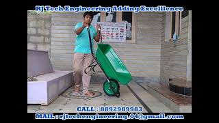 RJ Tech Engineering Single wheel barrow trolley solid wheel Promo AD1 8892989983