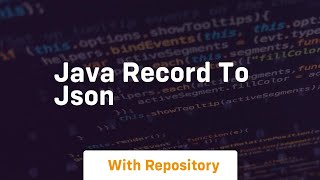 java record to json