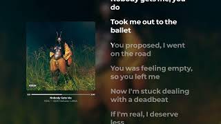 SZA - Nobody Gets Me (Lyrics)