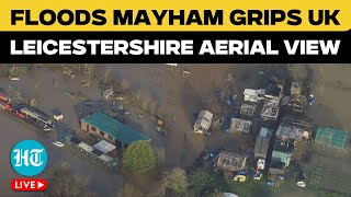 UK Floods LIVE | Massive Flooding Sweeps Across the UK | Leicestershire Aerial View | UK News LIVE