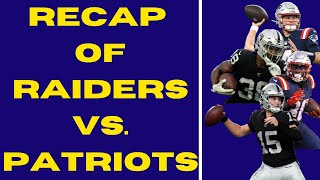 STANDOUTS & FIZZOUTS: Las Vegas Raiders vs. New England Patriots | The Sports Brief Podcast