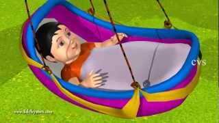 3D Animation Rock-A-Bye Baby English Nursery rhymes for children  with lyrics