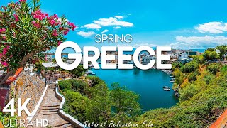 Spring Greece 4K UHD - Enchanting Spring Greece, Scenic Relaxation Film With Piano Relaxing Music