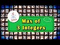 max of three integers in java