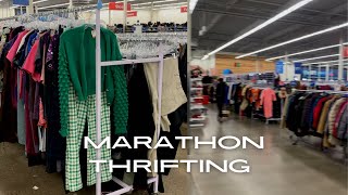 Boy oh boy… Marathon Thrifting . I hit up 4 thrift stores.