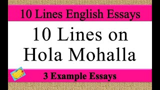 10 Lines on hola mohalla in english | hola mohalla 10 lines | few lines on hola mohalla in english