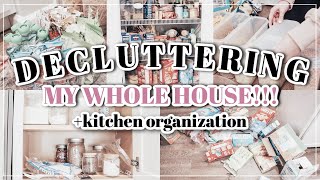 DECLUTTERING MY WHOLE HOUSE IN 2024 | KITCHEN DECLUTTER + ORGANIZE | MESSY TO MINIMAL