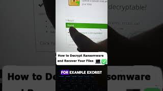 How To Decrypt Ransomware And Recover Your Files #Ransomware #Windows"