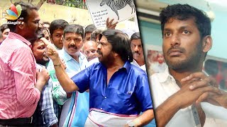 T Rajendar fights with the PRESS & Angry Speech | Latest TR Protest | Vishal, GST