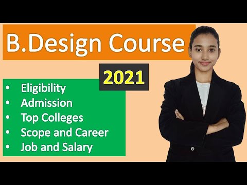 B Design Course, Bachelor Of Design Course Details In Hindi - YouTube