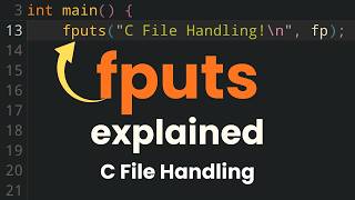 fputs() Function Explained with Examples | C Programming File Handling Tutorial for Beginners