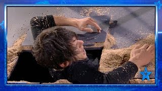 Alfred Cobami ESCAPA de 17 toneladas de arena | Semifinal 3 | Got Talent España 2019