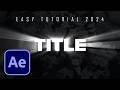 Create A Shining Text Glow Effect In AFTER EFFECTS | 2026 Tutorial