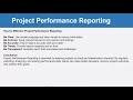 project performance reporting