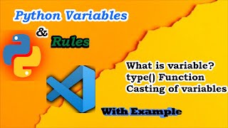 Variables, DataTypes and TypeCasting in Python | Python Beginner Tutorial in Hindi || CODE MYTH