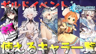 【プラエデ】初心者必見! ギルドイベントでポイント稼げるキャラを紹介します!!【レッド：プライドオブエデン】