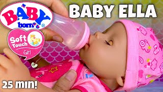 💖Baby Born Soft Touch Girl! Baby Ella Day In The Life + Unboxing! 🤗25 Minutes Of Baby Doll Fun!