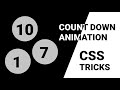 CountDown Animation | CSS Animation | HTML | CSS3 | JS