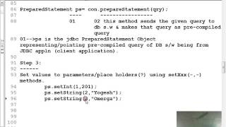 22 Advanced java tutorial | JDBC | Standard steps Java JDBC PreparedStatement Statement | adv java