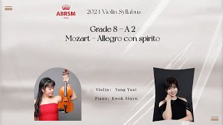 ABRSM Violin 2024 Grade 8 A2｜英國皇家音樂考試小提琴8級A2曲目示範｜Allegro con spirito