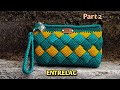 Merajut Dompet Motif ENTRELAC | Dompet Rajut Entrelac Terbaru dan Modern | Entrelac knitted motifs