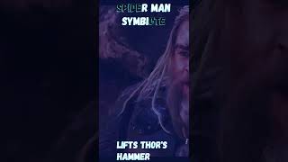 Symbiote Spider-Man Lifts Thor's Hammer - 🔥Tobey #shorts #marvel #spiderman #tobeymaguire #top #best