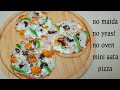 Wheat flour Pizza / aata pizza / healthy pizza recipe /no yeast no oven pizza recipe/ mini pizza