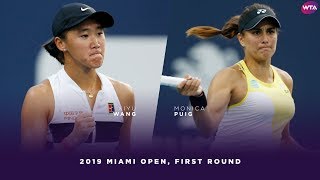 Wang Xiyu vs. Monica Puig | 2019 Miami Open First Round | WTA Highlights