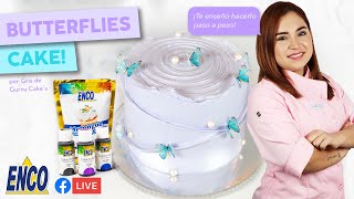 ¡CLASE GRATIS! Butterflies Cake 🦋  con Merengue de vainilla