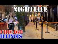 Chicago Nightlife - River Walk District - Illinois - 4K Walking Tour