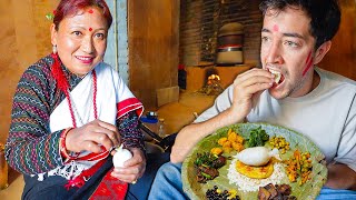 NEWARI FOOD in NEPAL!! You WON'T BELIEVE They Eat This - CRAZY Nepali Food in Village!