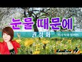 권정화【커버곡】 눈물때문에 원곡 강문경 서주경 장계현