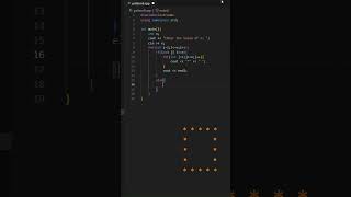 Hollow Square Pattern | Star Pattern in C++ | Learn to code #shorts