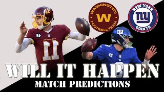 Thursday Night Football, Washington vs Giants 2021 match Predictions,