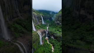 Devkund waterfall.. andharban .. tamhini ghat drone view.. #nature #ghat #travel