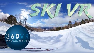 8K 360VR : SKI in Japan ハンターマウンテン8K360VRスキー QooCam 8K 360度動画