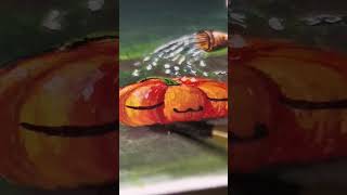Halloween watercolor painting 👻🎃Ghost & Pumpkin Drawing #shorts #halloween #drawing