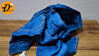 How To Fold Jeans To Save Space  👖 ( FAST \u0026 EASY )