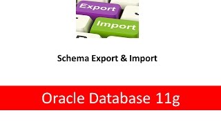 Oracle Database Schema Export And Import