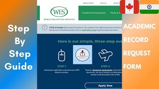 WES Evaluation | Academic Record Request Form | Create Account | By Everything Essential