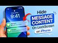 How to Hide Message Content on LockScreen on iPhone