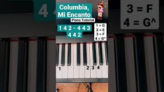 Columbia, Mi Encanto Piano Tutorial - EASY #encanto #disney #columbia #piano #pianotutorial #shorts