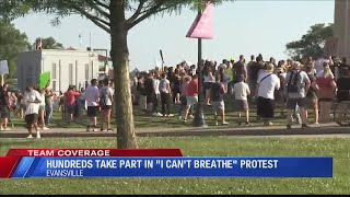 Protests in downtown Evansville