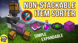 Non-Stackable Item Sorter | Minecraft Redstone Tutorial | BEDROCK MCPE XBOX PS