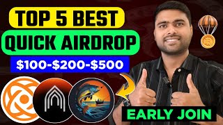 🔥 5 Quick FREE Airdrops You Can Join in Under 5 Minutes! 💰 | Free Testnet Airdrop Guide 🚀