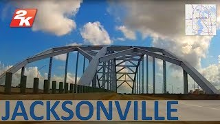 Driving I-95 North through Jacksonville, Florida