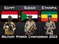 Egypt vs Sudan vs Ethiopia Military Power Comparison 2023 | Global Power