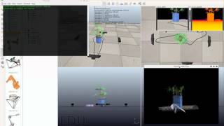 VREP + openGL | 3D scanning using kinect depth data (Python)