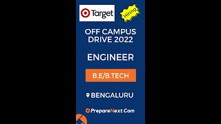 Target Off Campus Drive 2022 | Engineer | IT Job | Engineering Job | Bangalore
